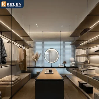 kelen 2026 bespoke bedroom wardrobe: luxury custom walk in closet, modern mdf wood armoire storage design
