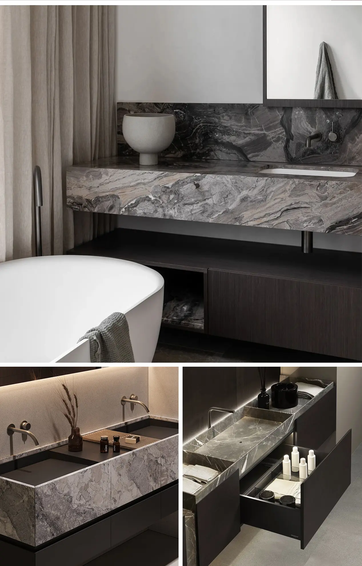 kelen 2026 bespoke bathroom cabinets: luxury natural marble double sink bathroom vanity & vanity bathroom