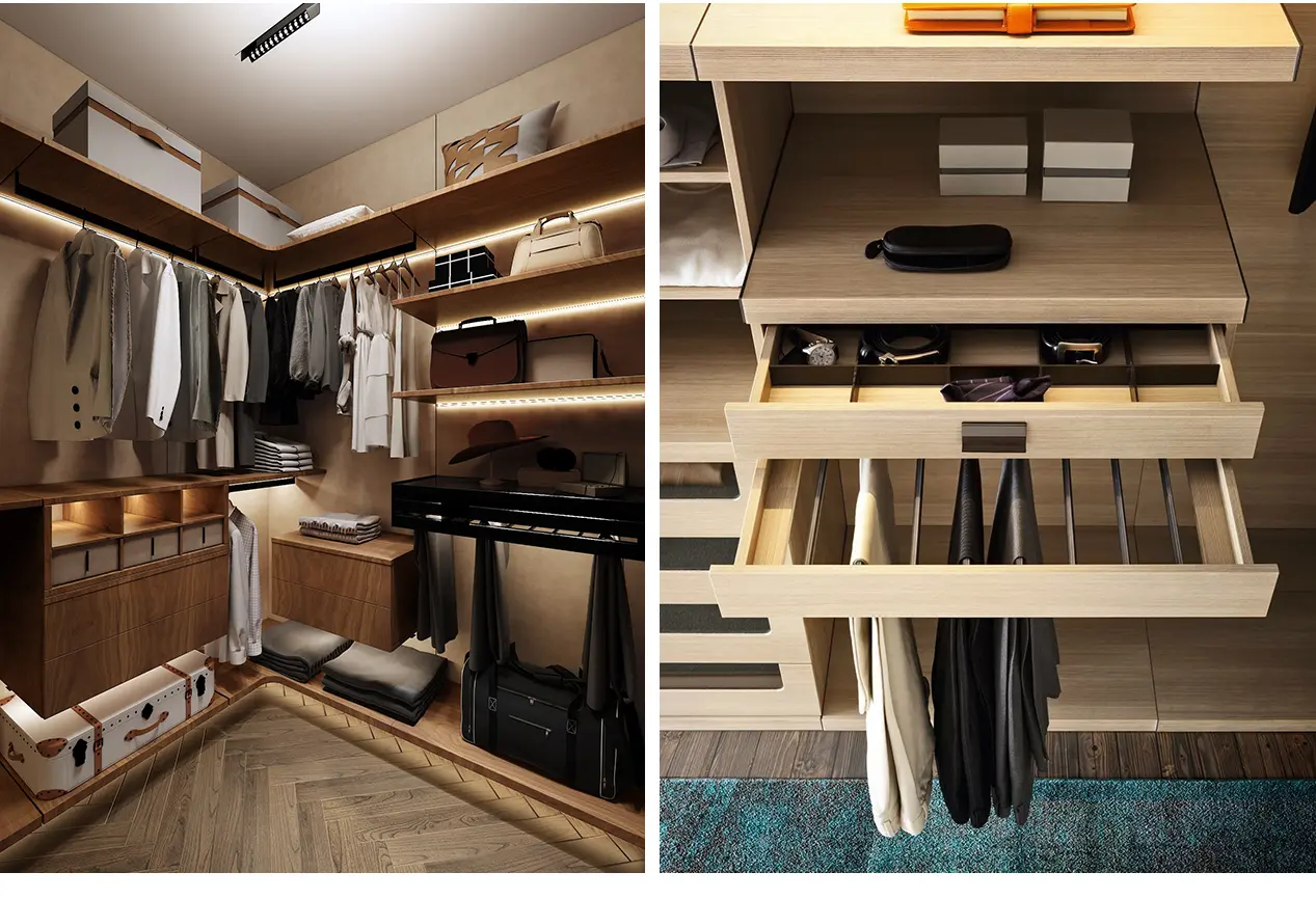 kelen 2026 bespoke wardrobe design: modern bedroom mdf wood closet, luxury walk in armoire storage