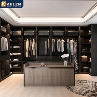 kelen 2026 new custom bedroom armoire: modern mdf wood closet, luxury combination wardrobe system