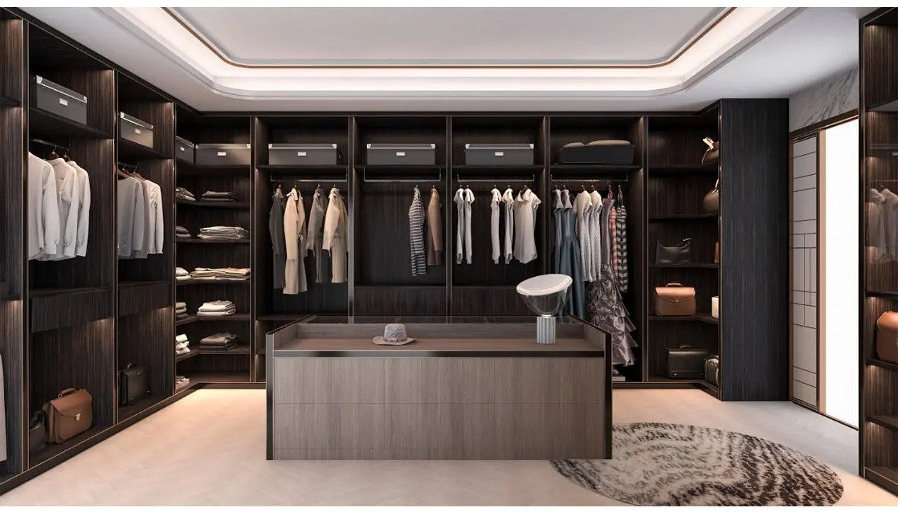 kelen 2026 new custom bedroom armoire: modern mdf wood closet, luxury combination wardrobe system