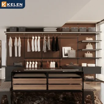 kelen 2026 new custom wardrobe: modern minimalist walk in closet, high quality mdf wood bedroom armoire