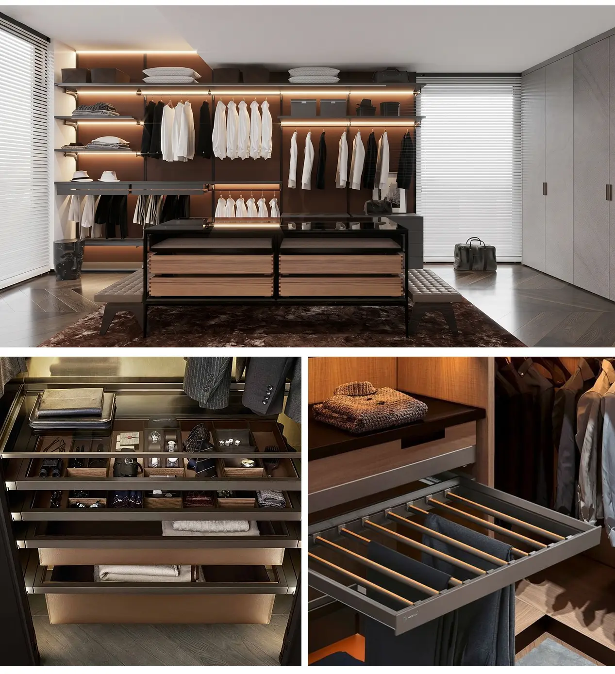 kelen 2026 new custom wardrobe: modern minimalist walk in closet, high quality mdf wood bedroom armoire