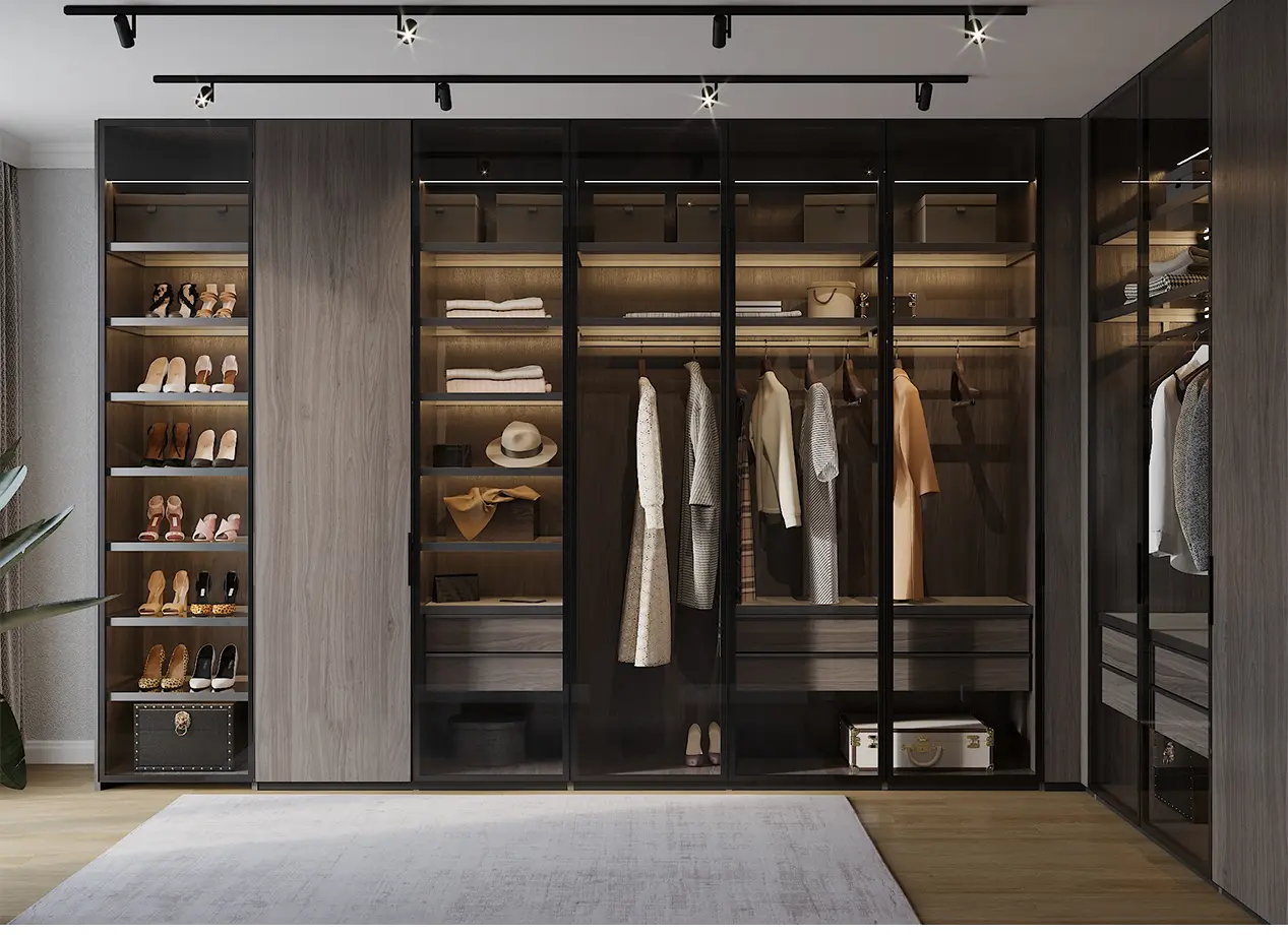 kelen 2026 modern aluminium closet wardrobe bedroom clothes wardrobes combination wardrobe wooden wardrobe closet cabinet