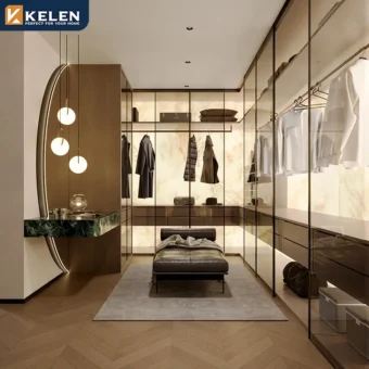KELEN 2026 High-end Aluminium Closet Bedroom Wardrobe Closet Modern Wardrobes Designs Wardrobe Furniture Wood Closet