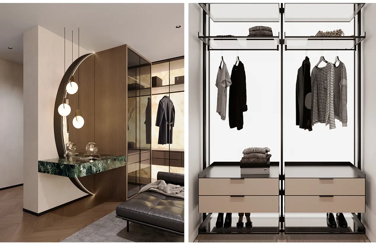 Modern Aluminum Bedroom Cabinets W14 06