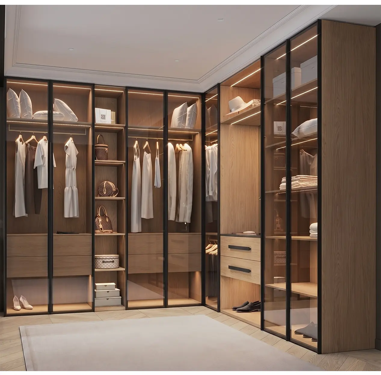 Modern Aluminum Bedroom Cabinets W15 04