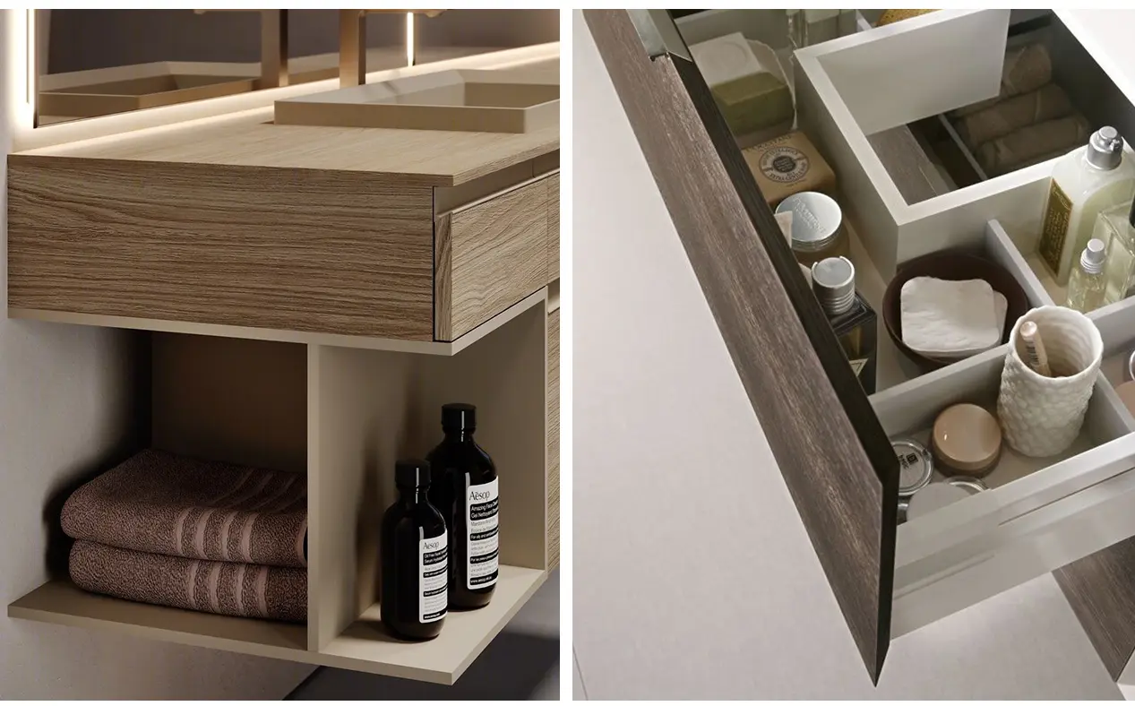 kelen 2026 luxury vanity bathroom: natural marble custom bespoke bathroom cabinets design