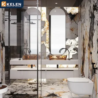 kelen 2026 luxury vanity bathroom: premium natural marble bespoke bathroom cabinets & batroom vanity
