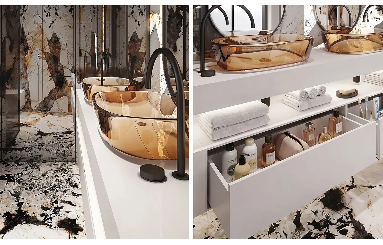 kelen 2026 luxury vanity bathroom: premium natural marble bespoke bathroom cabinets & batroom vanity